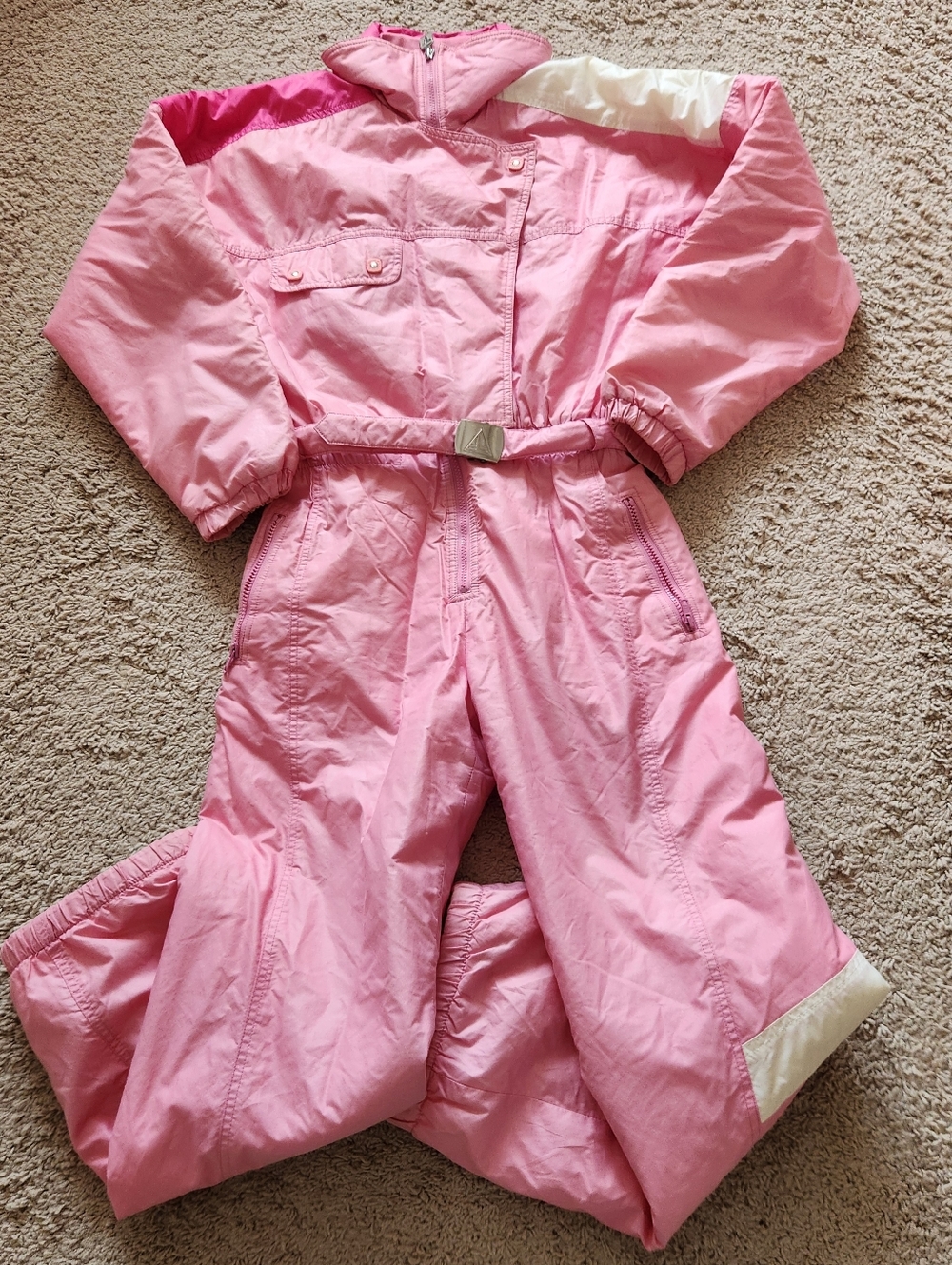 TYROLIA HEAD Women's Snowsuit Medium Pink Vintage Outdoor Ski Jumpsuit 90s